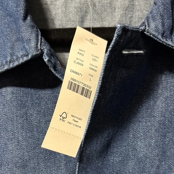 J. Crew Blue Denim Shirt - Picture 3 of 4